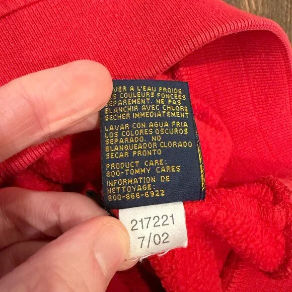 Tommy Hilfiger Vintage Y2K Red Crewneck Sweatshirt - Women's Large - Picture 11 of 11